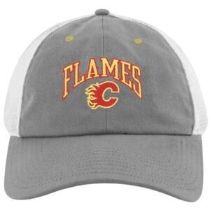 Adidas  Calgary Flames Gray and White Cap